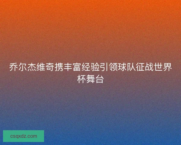 乔尔杰维奇携丰富经验引领球队征战世界杯舞台